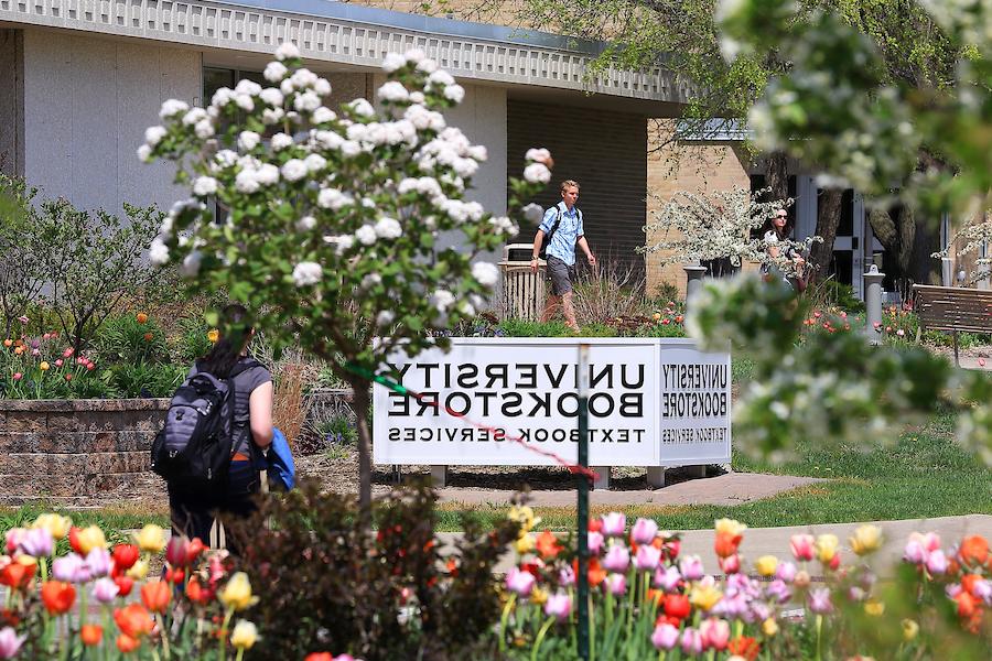 足彩平台 Bookstore building in spring